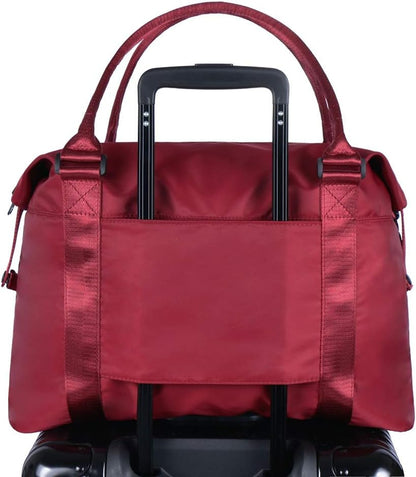 Unisex Large Travel Shoulder Weekender Overnight Bag Handbag Gym Tote Bag with Trolley Sleeve (Grey)