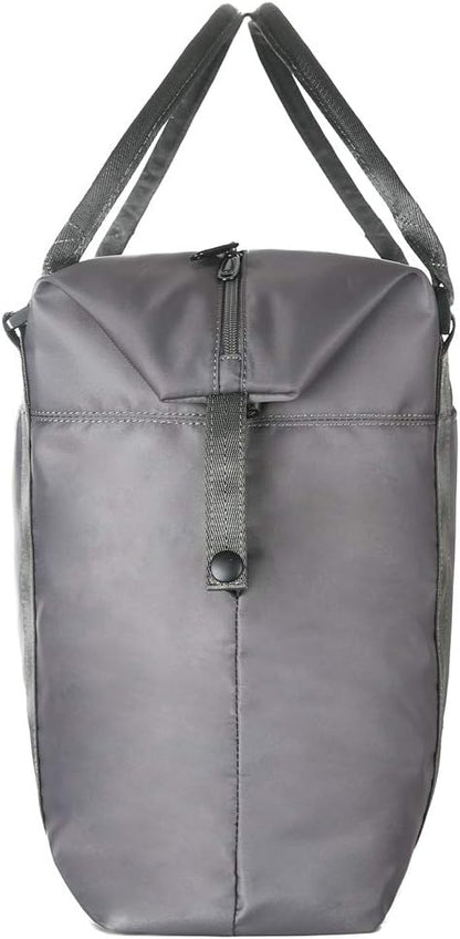 Unisex Large Travel Shoulder Weekender Overnight Bag Handbag Gym Tote Bag with Trolley Sleeve (Grey)