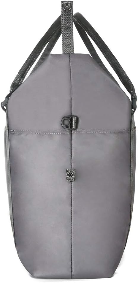 Unisex Large Travel Shoulder Weekender Overnight Bag Handbag Gym Tote Bag with Trolley Sleeve (Grey)