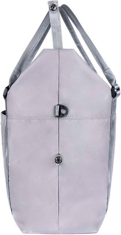 Unisex Large Travel Shoulder Weekender Overnight Bag Handbag Gym Tote Bag with Trolley Sleeve (Grey)