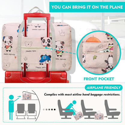 Travel Bag Carry on Duffel Bag Foldable Luggage Spirit Airlines Personal Item Bag Sports Gym Bags Weekender Overnight Bag Nylon Travel Duffel for Women (Green Apple)