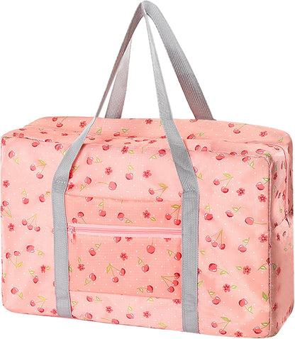 Travel Bag Carry on Duffel Bag Foldable Luggage Spirit Airlines Personal Item Bag Sports Gym Bags Weekender Overnight Bag Nylon Travel Duffel for Women (Green Apple)