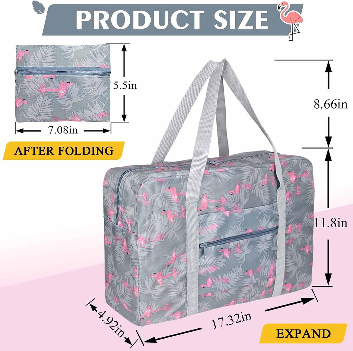 Travel Bag Carry on Duffel Bag Foldable Luggage Spirit Airlines Personal Item Bag Sports Gym Bags Weekender Overnight Bag Nylon Travel Duffel for Women (Green Apple)