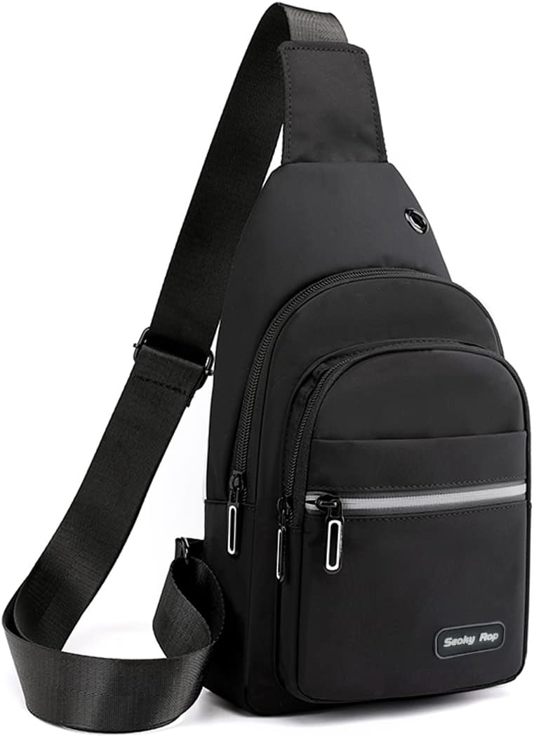 Sling Bag Crossbody Backpack for Men Women Small Chest Shoulder Bag for Travel Hiking Daypack Blue