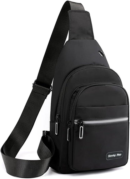 Sling Bag Crossbody Backpack for Men Women Small Chest Shoulder Bag for Travel Hiking Daypack Blue