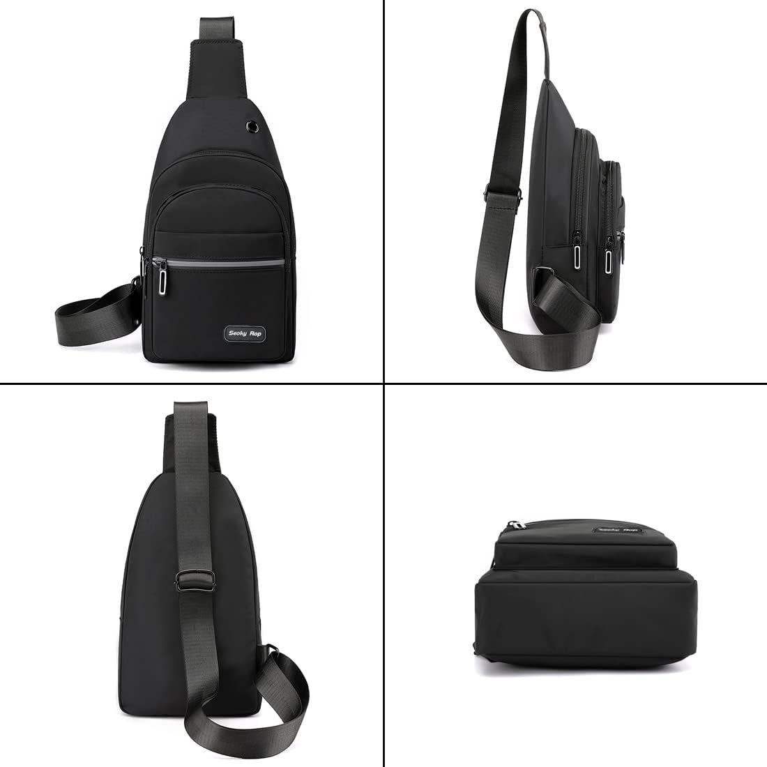 Sling Bag Crossbody Backpack for Men Women Small Chest Shoulder Bag for Travel Hiking Daypack Blue