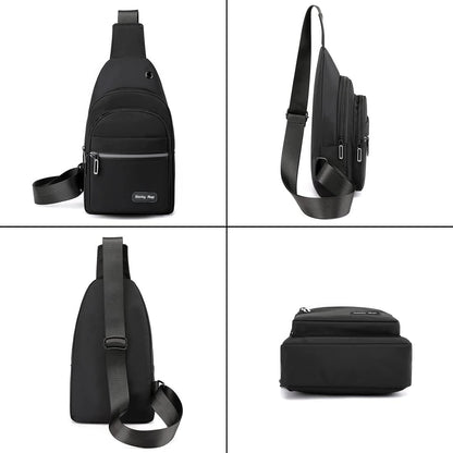 Sling Bag Crossbody Backpack for Men Women Small Chest Shoulder Bag for Travel Hiking Daypack Blue