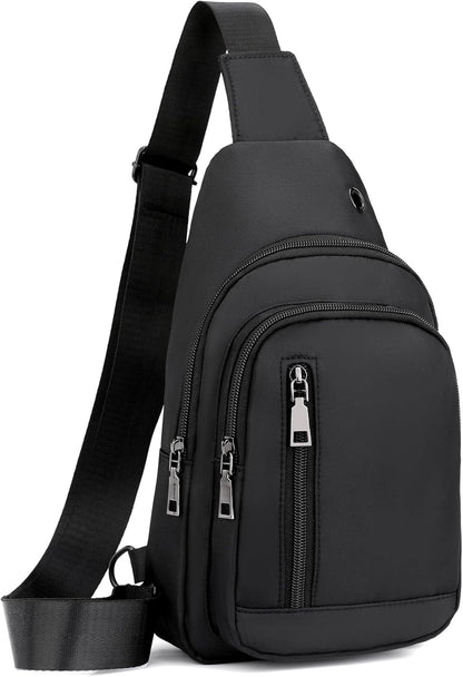 Sling Bag Crossbody Backpack for Men Women Small Chest Shoulder Bag for Travel Hiking Daypack Blue