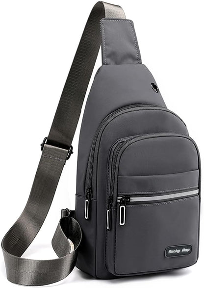 Sling Bag Crossbody Backpack for Men Women Small Chest Shoulder Bag for Travel Hiking Daypack Blue