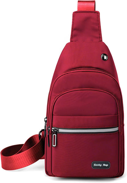 Sling Bag Crossbody Backpack for Men Women Small Chest Shoulder Bag for Travel Hiking Daypack Blue