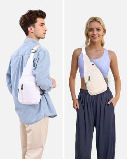Sling Bag Crossbody Backpack for Men Women Small Chest Shoulder Bag for Travel Hiking Daypack Blue