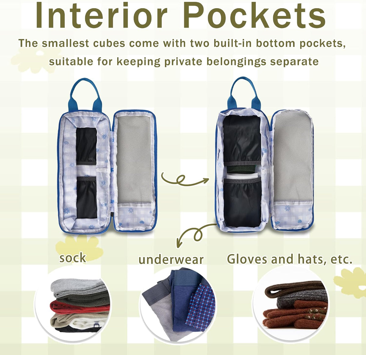 7 Pcs Compression Packing Cubes Travel for Suitcases, Luggage Organizer Washable Storage Bags Set for Backpack Travel- Packaging Cubes for Carry-Ons and Storage