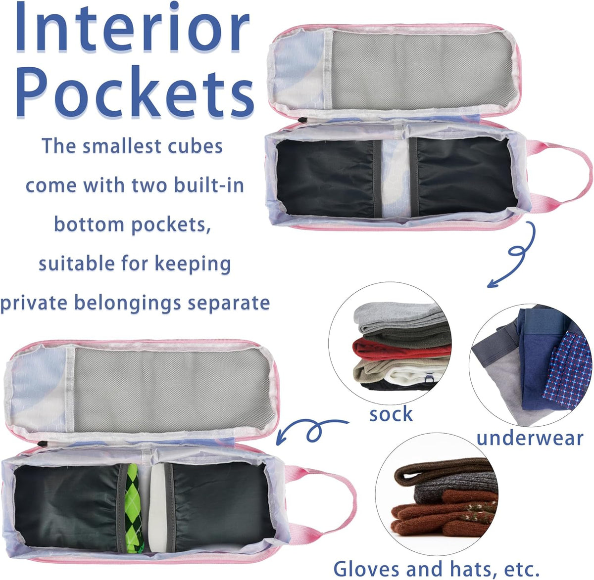 7 Pcs Compression Packing Cubes Travel for Suitcases, Luggage Organizer Washable Storage Bags Set for Backpack Travel- Packaging Cubes for Carry-Ons and Storage