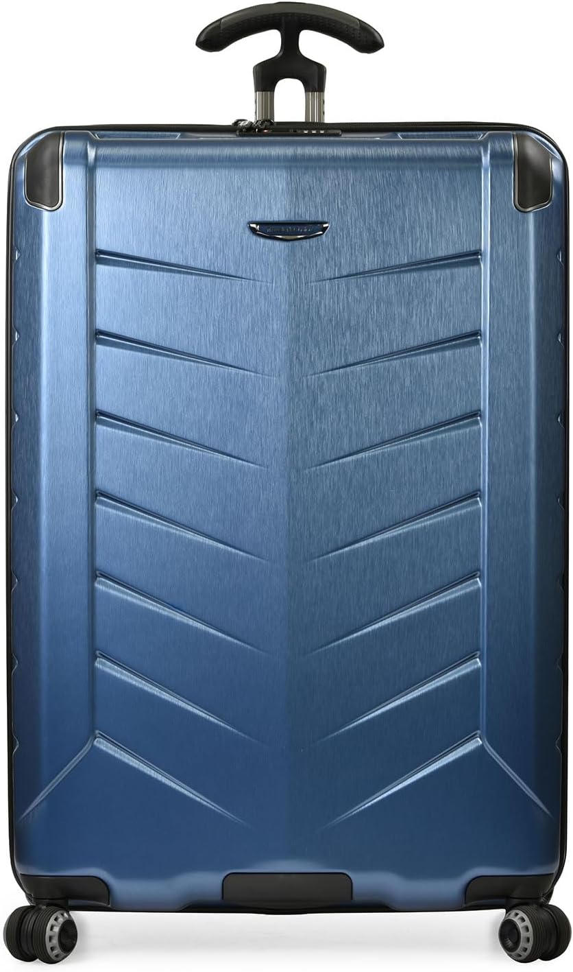 Silverwood Polycarbonate Hardside Expandable Spinner Luggage, Brushed Metal, Carry-on 21-Inch