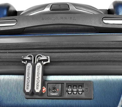 Silverwood Polycarbonate Hardside Expandable Spinner Luggage, Brushed Metal, Carry-on 21-Inch