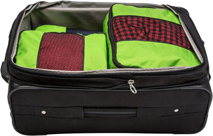 Packing Cubes for Travel - 5 Piece Set with Pattern Design, Lightweight Ripstop Nylon Luggage Organizers with Mesh Panel, Small Medium Large Sizes