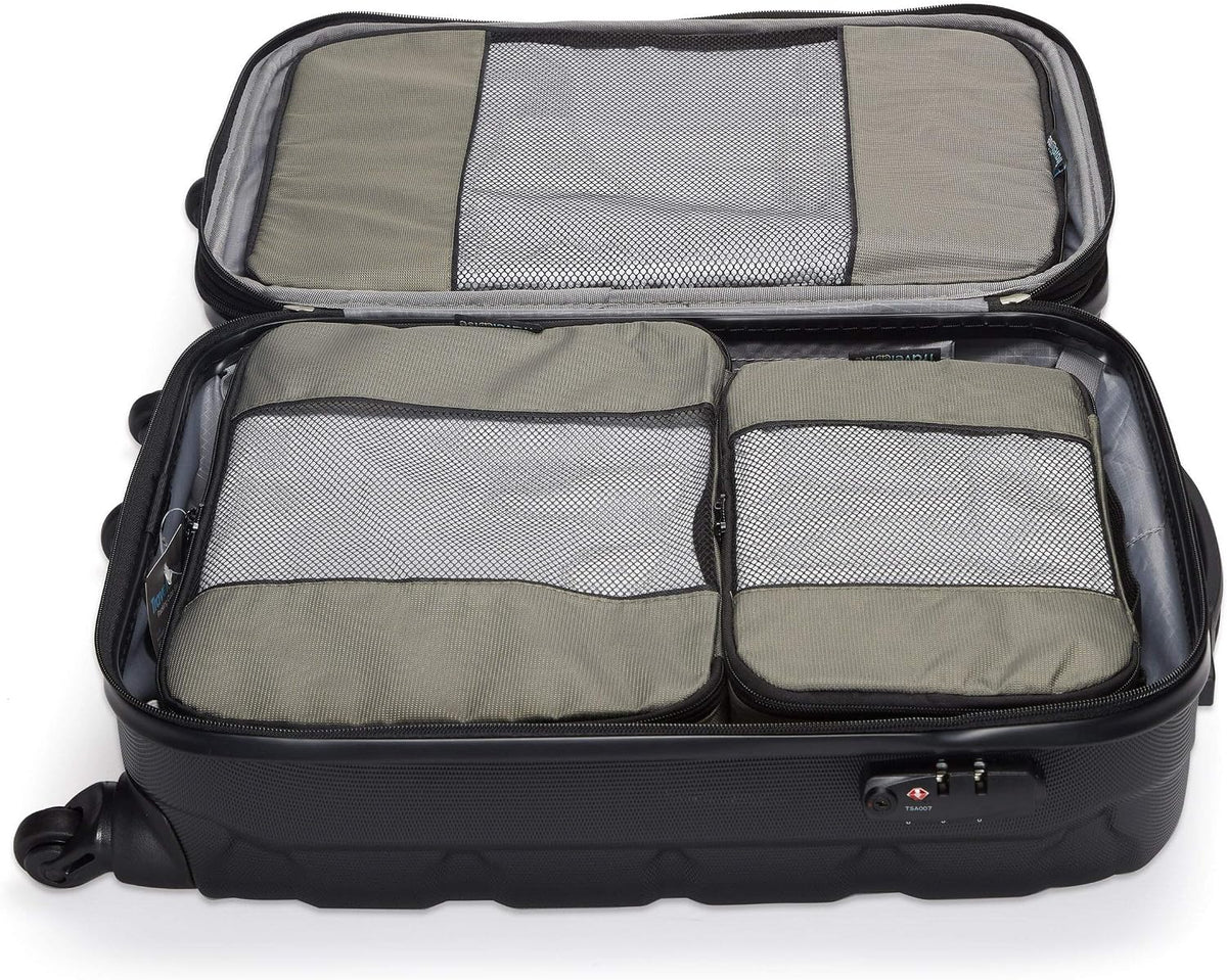 Packing Cubes for Travel - 5 Piece Set with Pattern Design, Lightweight Ripstop Nylon Luggage Organizers with Mesh Panel, Small Medium Large Sizes