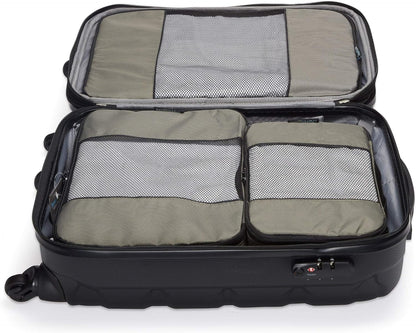 Packing Cubes for Travel - 5 Piece Set with Pattern Design, Lightweight Ripstop Nylon Luggage Organizers with Mesh Panel, Small Medium Large Sizes