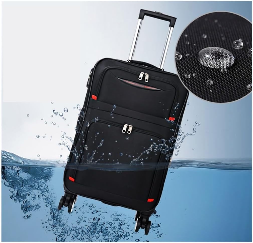 Carry-On Softside Luggage with Spinner Wheels, Black,Expandable Softside Carry-On Luggage Carry On