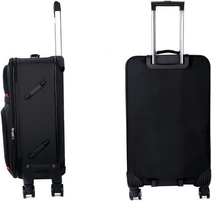 Carry-On Softside Luggage with Spinner Wheels, Black,Expandable Softside Carry-On Luggage Carry On