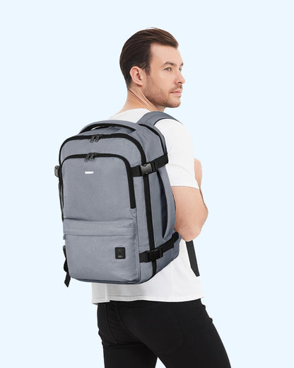 Travel Backpack For Spirit Airlines Personal Item Bag 18x14x8 with Wet Pocket, 17 Inch Laptop Backpack for Men Women（Black）