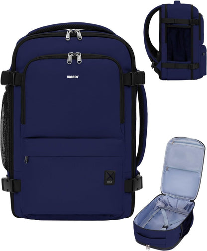 Travel Backpack For Spirit Airlines Personal Item Bag 18x14x8 with Wet Pocket, 17 Inch Laptop Backpack for Men Women（Black）