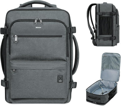Travel Backpack For Spirit Airlines Personal Item Bag 18x14x8 with Wet Pocket, 17 Inch Laptop Backpack for Men Women（Black）