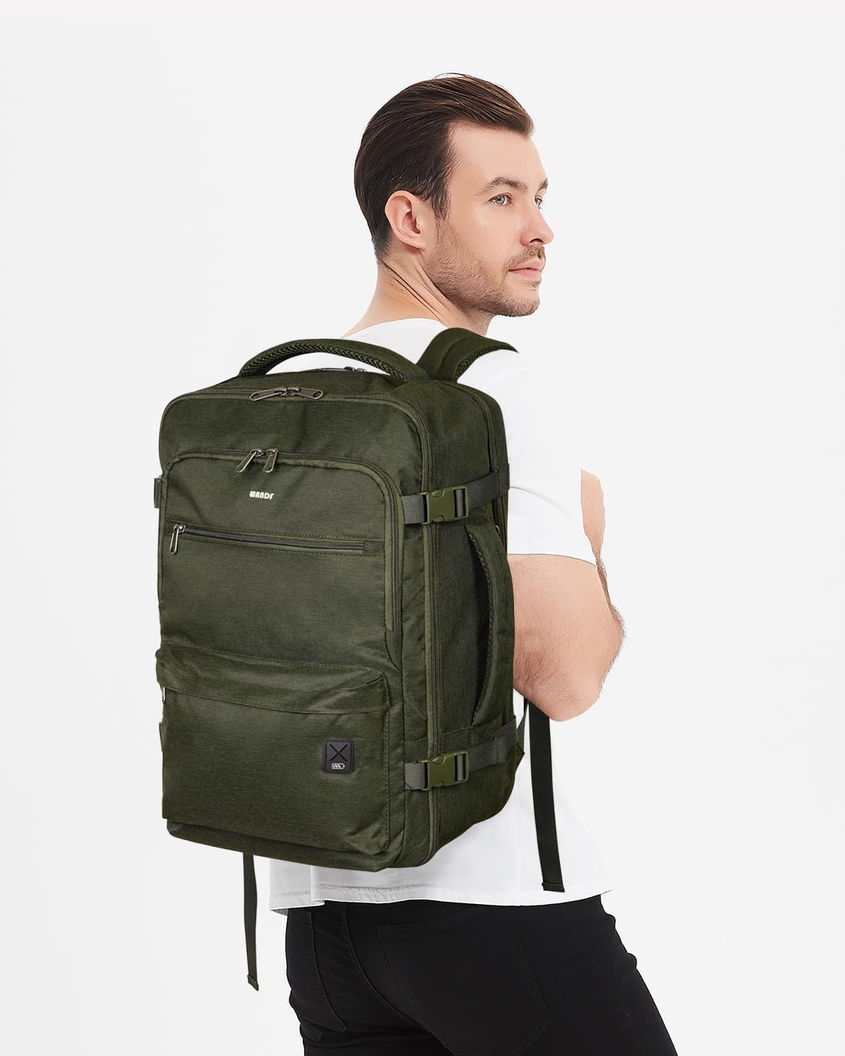 Travel Backpack For Spirit Airlines Personal Item Bag 18x14x8 with Wet Pocket, 17 Inch Laptop Backpack for Men Women（Black）