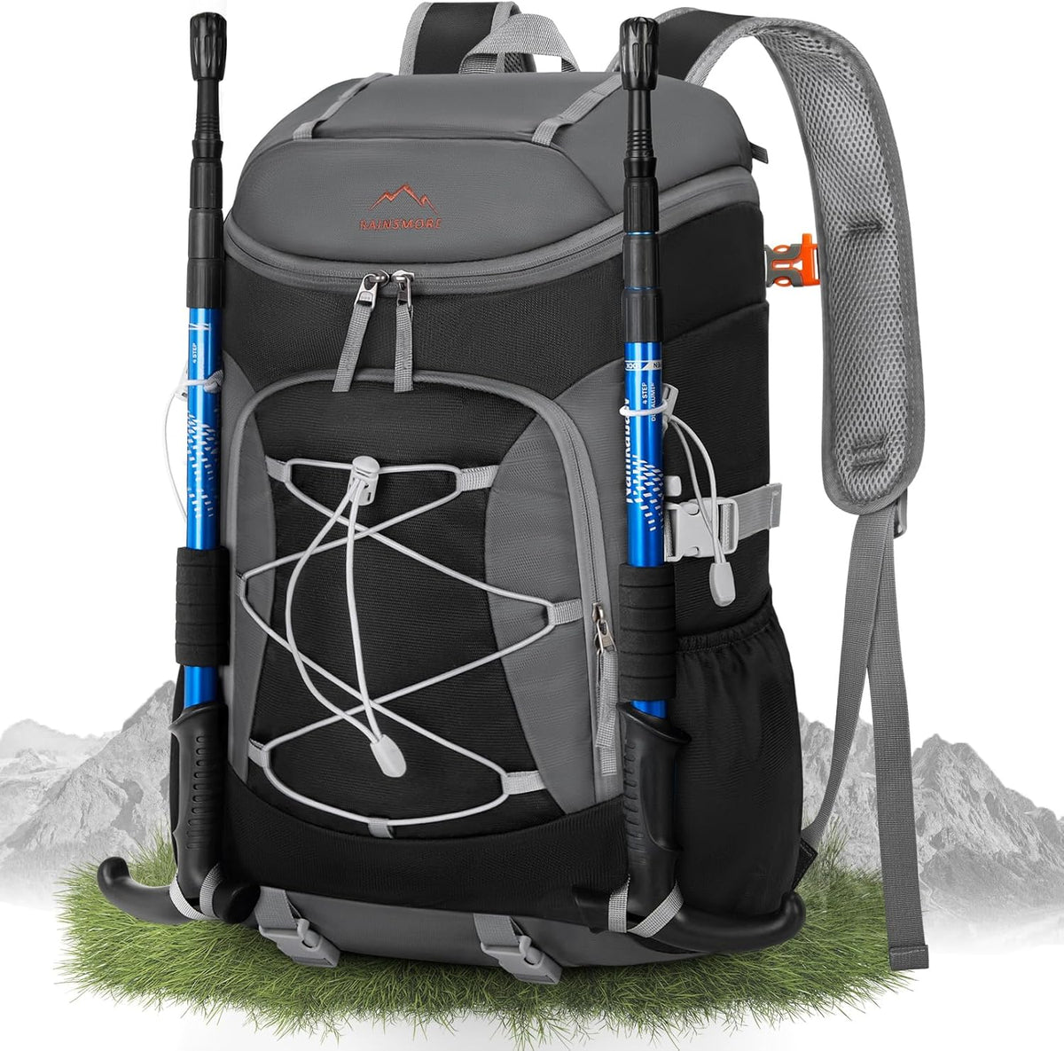 Foldable Hiking Backpack for Women Men Packable Camping Backpack 40L Waterproof Hiking Daypack Bag Lightweight Collapsible Daypack for Travel Trekking Mountaineering Large Capacity Black