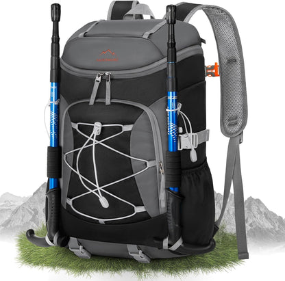 Foldable Hiking Backpack for Women Men Packable Camping Backpack 40L Waterproof Hiking Daypack Bag Lightweight Collapsible Daypack for Travel Trekking Mountaineering Large Capacity Black
