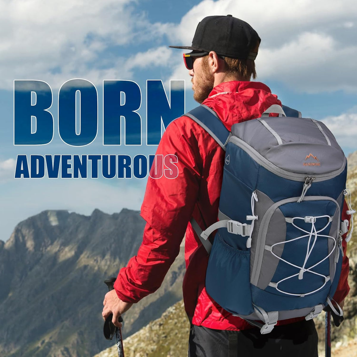 Foldable Hiking Backpack for Women Men Packable Camping Backpack 40L Waterproof Hiking Daypack Bag Lightweight Collapsible Daypack for Travel Trekking Mountaineering Large Capacity Black