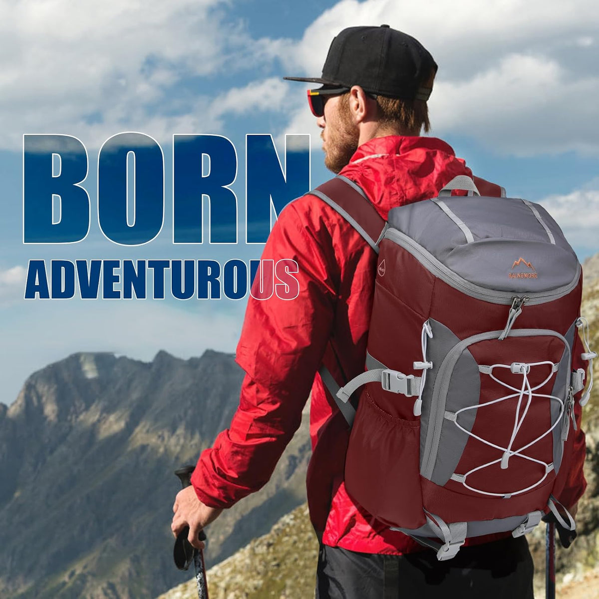 Foldable Hiking Backpack for Women Men Packable Camping Backpack 40L Waterproof Hiking Daypack Bag Lightweight Collapsible Daypack for Travel Trekking Mountaineering Large Capacity Black