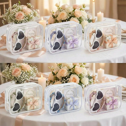 100 Pcs Clear Makeup Bags Bulk Graduation/Dad Gifts Bag Tsa Approved Toiletry Bag for Travel Transparent Cosmetic Bag PVC Waterproof Travel Small Pouches with Zipper for Men and Women (Multicolor)