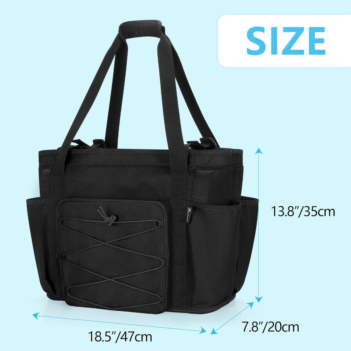 Beach Bag with Zipper Bottom, Large Beach Tote Bag for Men & Women | Wet/Dry Separation, Quick Dry Mesh, Spacious Storage for Towels, Swimsuits and Beach Essentials, Ideal for Pool and Travel
