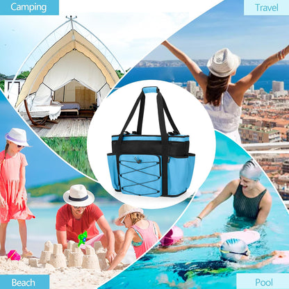 Beach Bag with Zipper Bottom, Large Beach Tote Bag for Men & Women | Wet/Dry Separation, Quick Dry Mesh, Spacious Storage for Towels, Swimsuits and Beach Essentials, Ideal for Pool and Travel