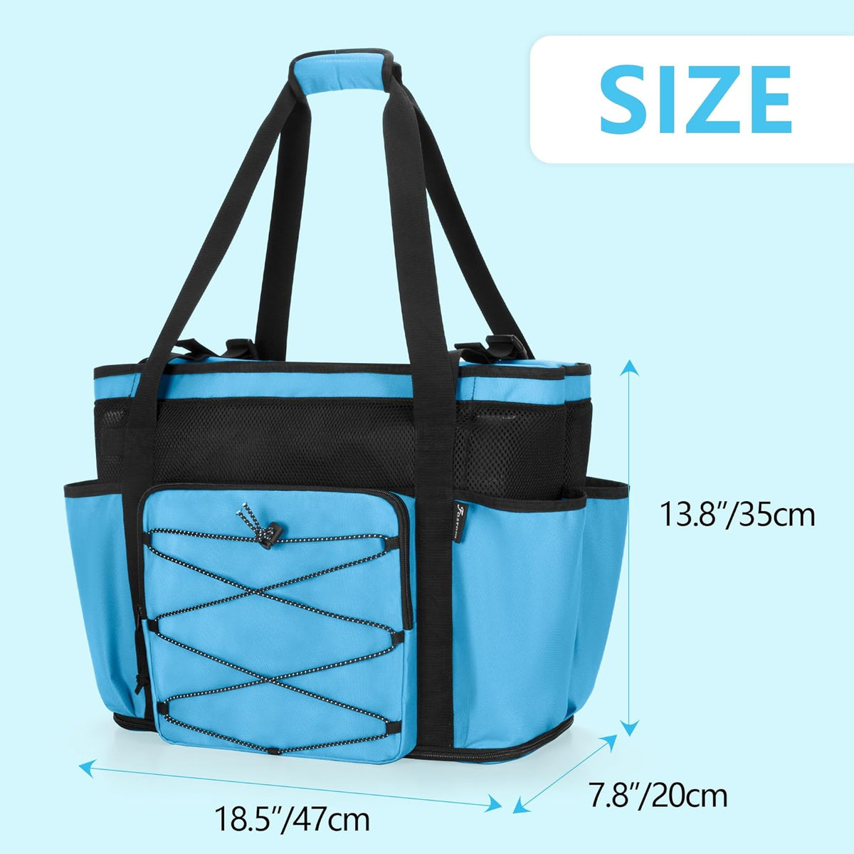 Beach Bag with Zipper Bottom, Large Beach Tote Bag for Men & Women | Wet/Dry Separation, Quick Dry Mesh, Spacious Storage for Towels, Swimsuits and Beach Essentials, Ideal for Pool and Travel