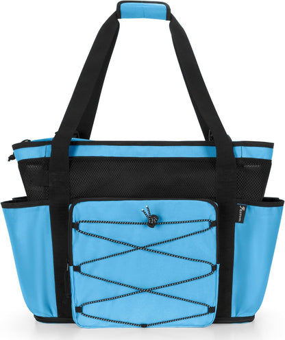 Beach Bag with Zipper Bottom, Large Beach Tote Bag for Men & Women | Wet/Dry Separation, Quick Dry Mesh, Spacious Storage for Towels, Swimsuits and Beach Essentials, Ideal for Pool and Travel