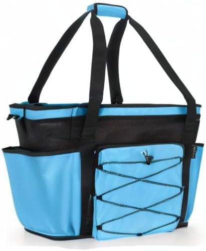 Beach Bag with Zipper Bottom, Large Beach Tote Bag for Men & Women | Wet/Dry Separation, Quick Dry Mesh, Spacious Storage for Towels, Swimsuits and Beach Essentials, Ideal for Pool and Travel