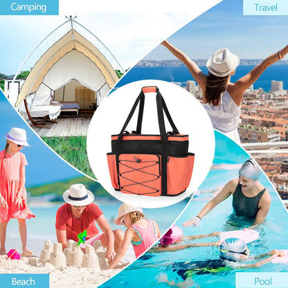 Beach Bag with Zipper Bottom, Large Beach Tote Bag for Men & Women | Wet/Dry Separation, Quick Dry Mesh, Spacious Storage for Towels, Swimsuits and Beach Essentials, Ideal for Pool and Travel