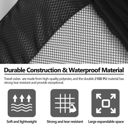 Compression Packing Cubes for Suitcases,5 Set Travel Essentials, Lightweight Luggage Organizer Bags, Travel Cubes for Carry on