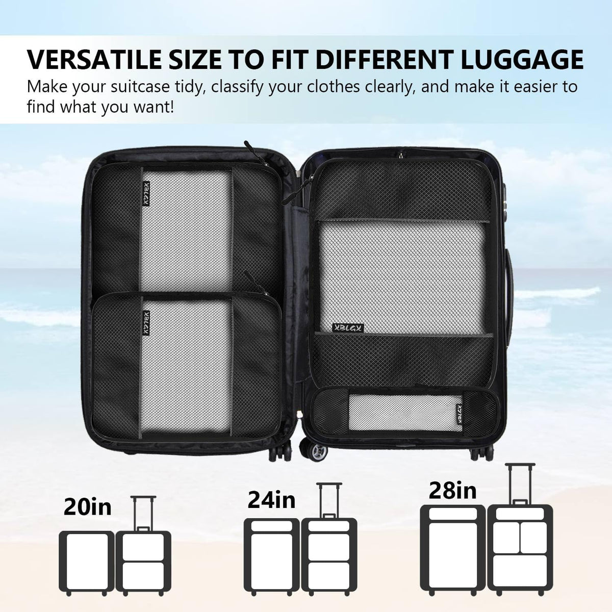 Compression Packing Cubes for Suitcases,5 Set Travel Essentials, Lightweight Luggage Organizer Bags, Travel Cubes for Carry on