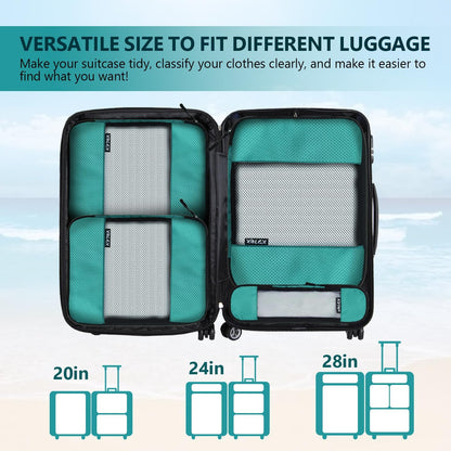 Compression Packing Cubes for Suitcases,5 Set Travel Essentials, Lightweight Luggage Organizer Bags, Travel Cubes for Carry on