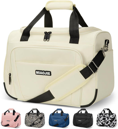 Underseat Carry On Luggage Lightweight Travel Tote Weekender Bag Overnight Duffle Bag for Travel, Travel Essentials Personal Item Travel Bag for Women and Men,Black-18Inch