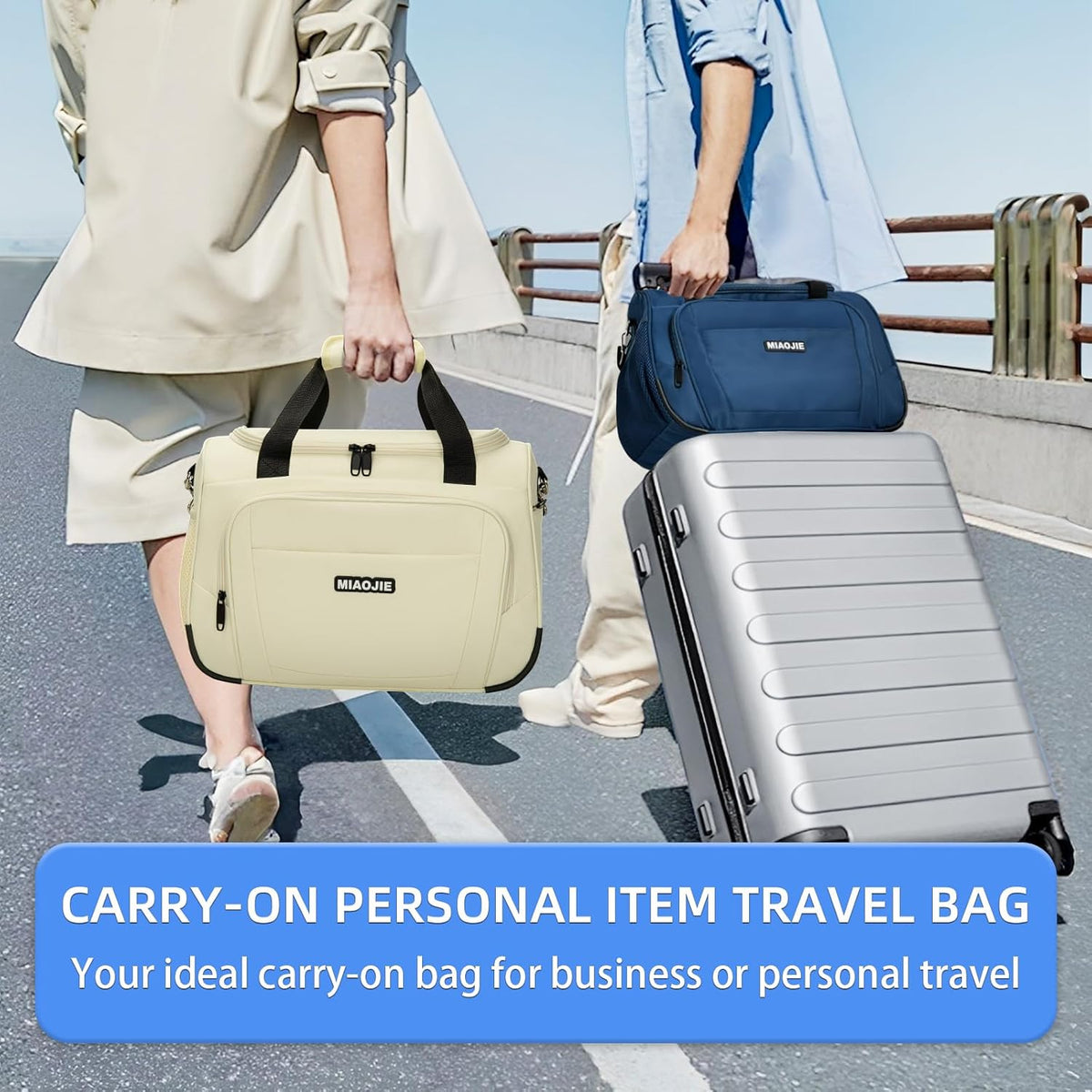 Underseat Carry On Luggage Lightweight Travel Tote Weekender Bag Overnight Duffle Bag for Travel, Travel Essentials Personal Item Travel Bag for Women and Men,Black-18Inch