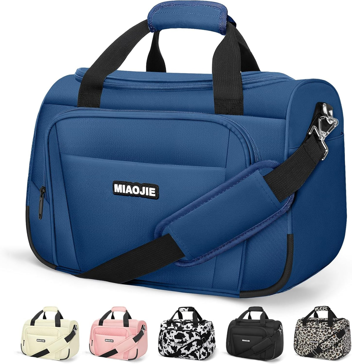 Underseat Carry On Luggage Lightweight Travel Tote Weekender Bag Overnight Duffle Bag for Travel, Travel Essentials Personal Item Travel Bag for Women and Men,Black-18Inch
