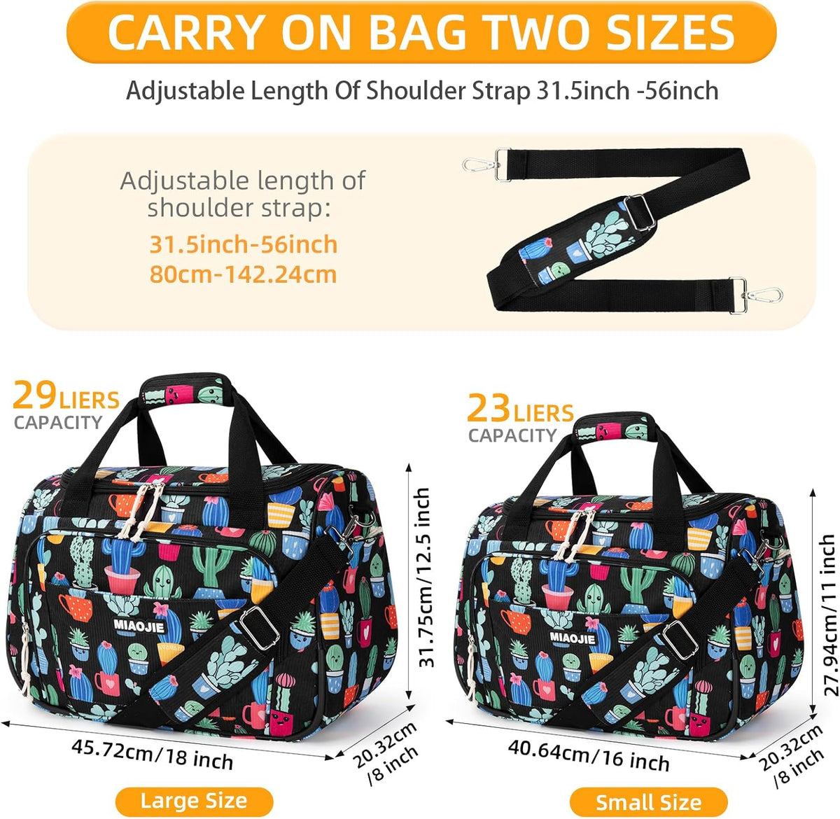Underseat Carry On Luggage Lightweight Travel Tote Weekender Bag Overnight Duffle Bag for Travel, Travel Essentials Personal Item Travel Bag for Women and Men,Black-18Inch