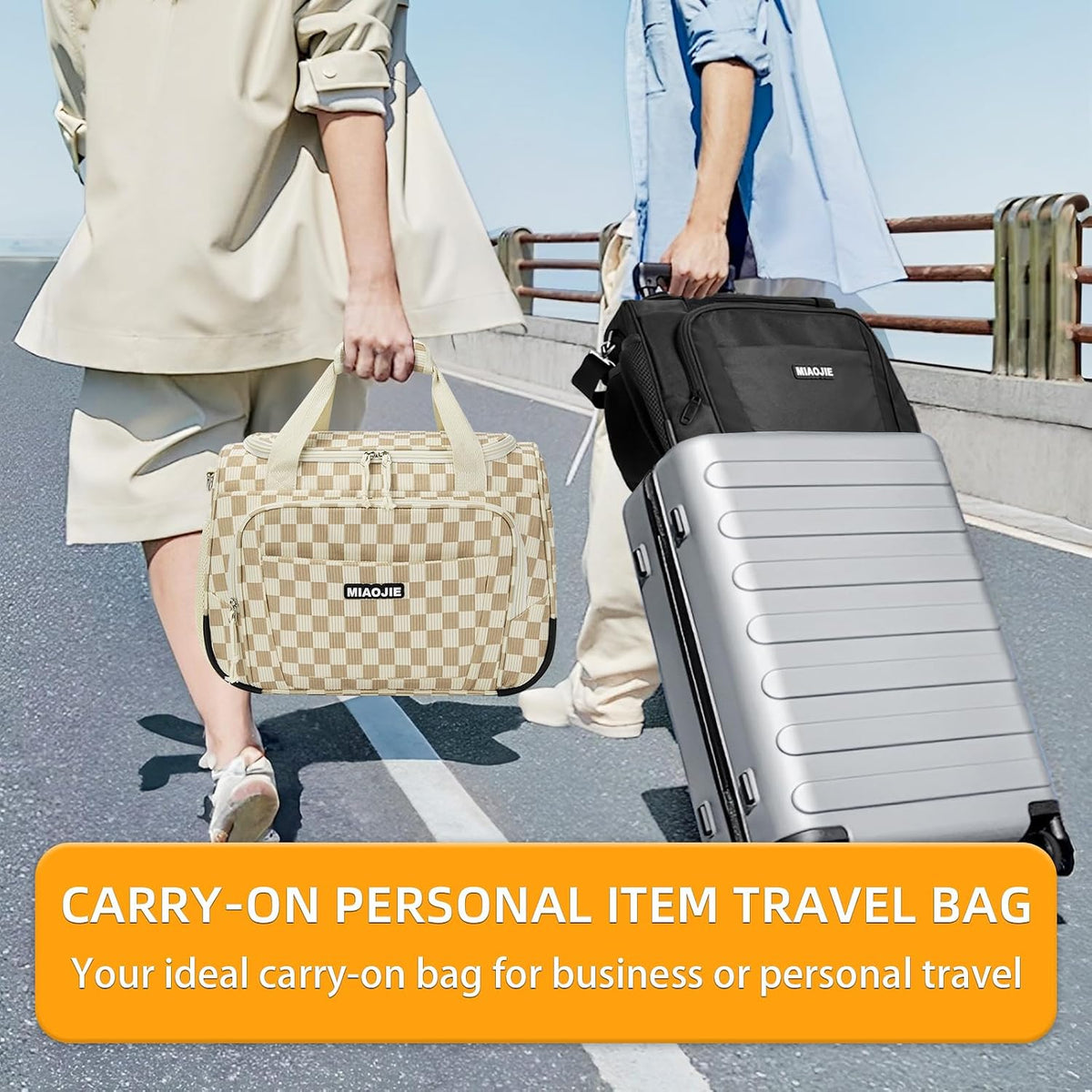 Underseat Carry On Luggage Lightweight Travel Tote Weekender Bag Overnight Duffle Bag for Travel, Travel Essentials Personal Item Travel Bag for Women and Men,Black-18Inch