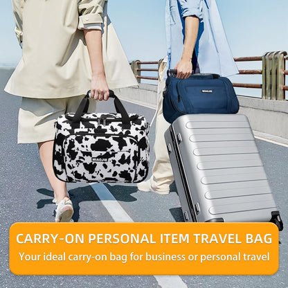 Underseat Carry On Luggage Lightweight Travel Tote Weekender Bag Overnight Duffle Bag for Travel, Travel Essentials Personal Item Travel Bag for Women and Men,Black-18Inch
