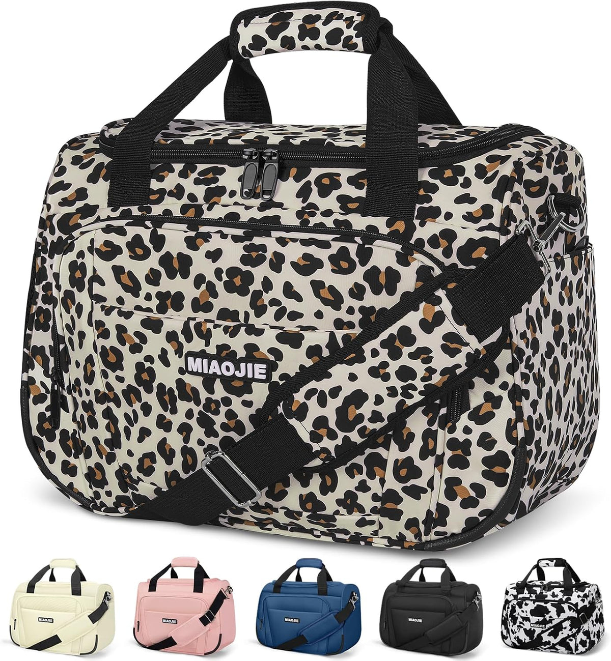 Underseat Carry On Luggage Lightweight Travel Tote Weekender Bag Overnight Duffle Bag for Travel, Travel Essentials Personal Item Travel Bag for Women and Men,Black-18Inch
