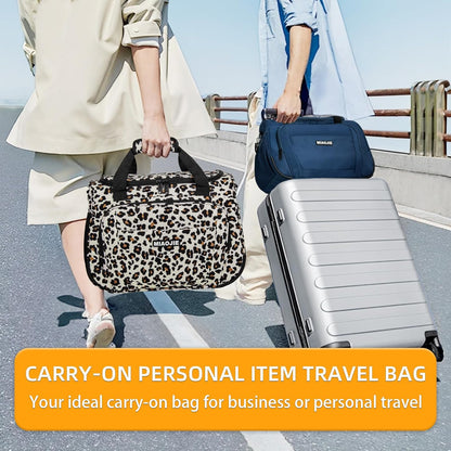 Underseat Carry On Luggage Lightweight Travel Tote Weekender Bag Overnight Duffle Bag for Travel, Travel Essentials Personal Item Travel Bag for Women and Men,Black-18Inch